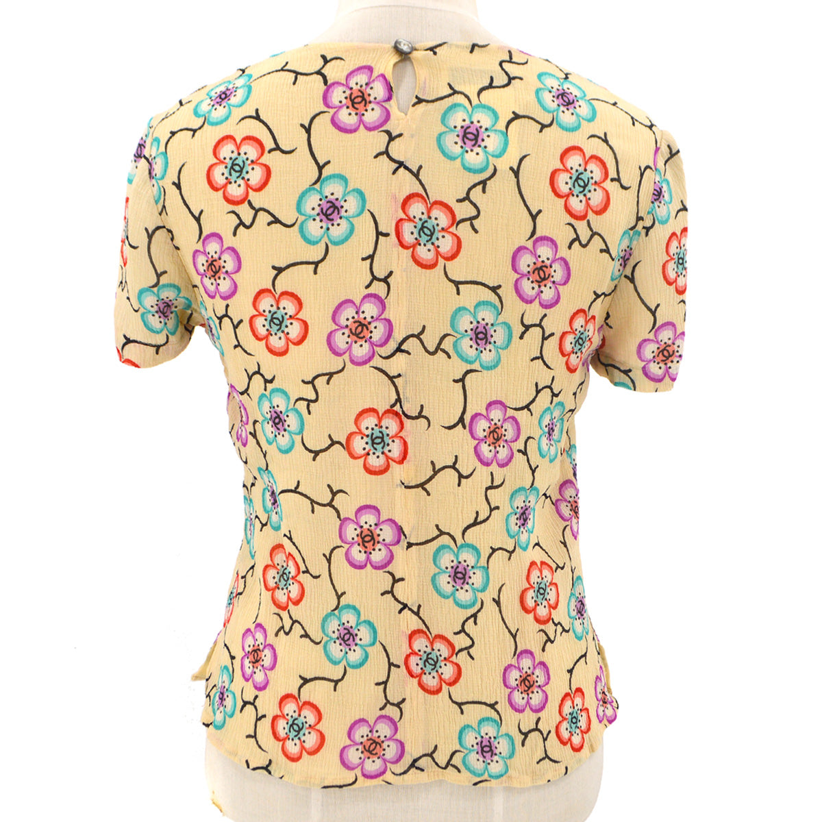 Luxury Chanel 2001 High-Summer CC floral-print T-shirt #38