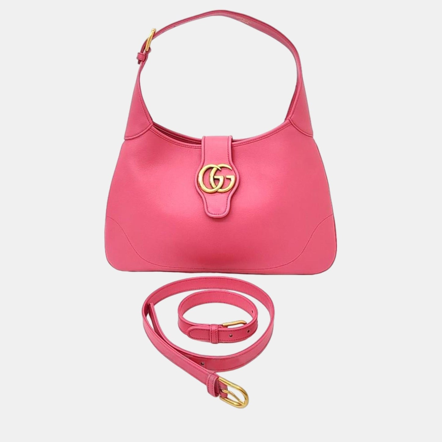 Luxury Gucci Trending 2025 Pink Leather Aphrodite medium shoulder bag