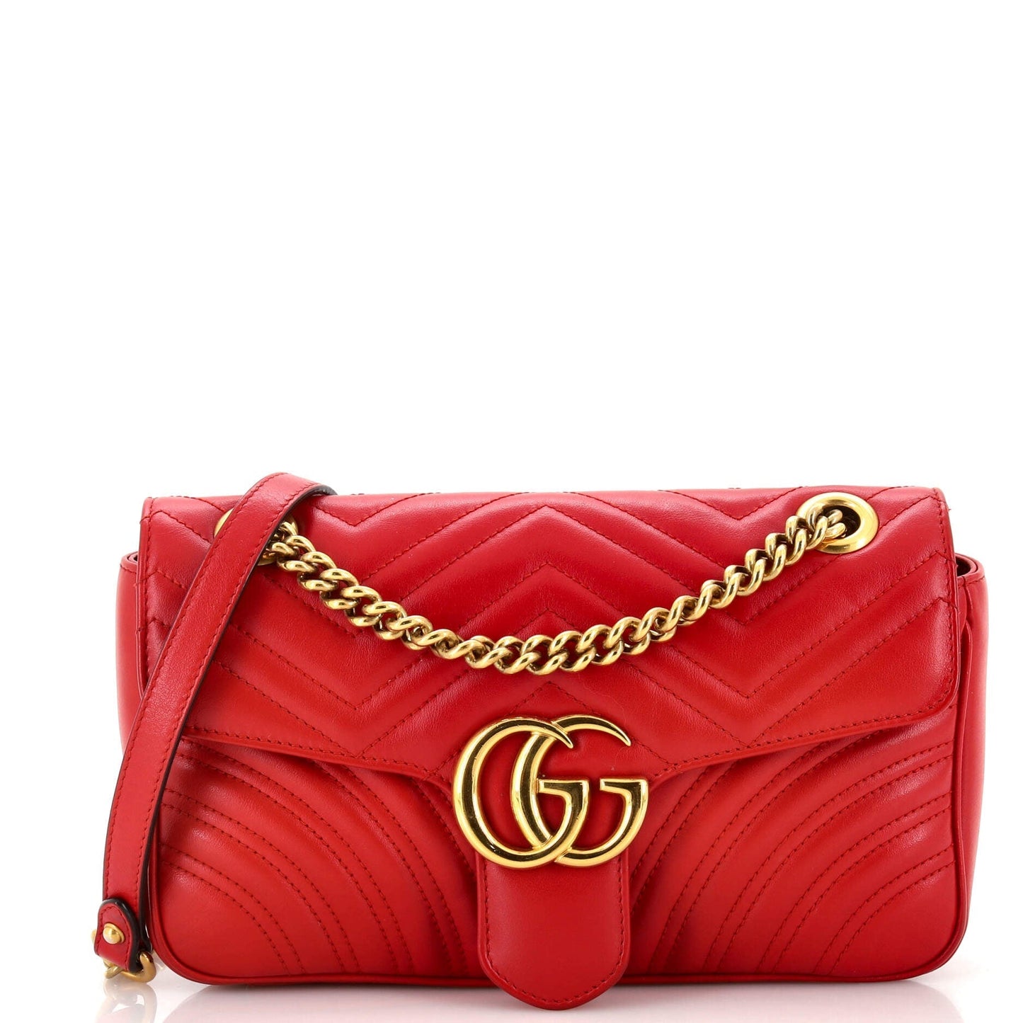 Luxury Gucci Trending 2025 GG Marmont Flap Bag Matelasse Leather Small