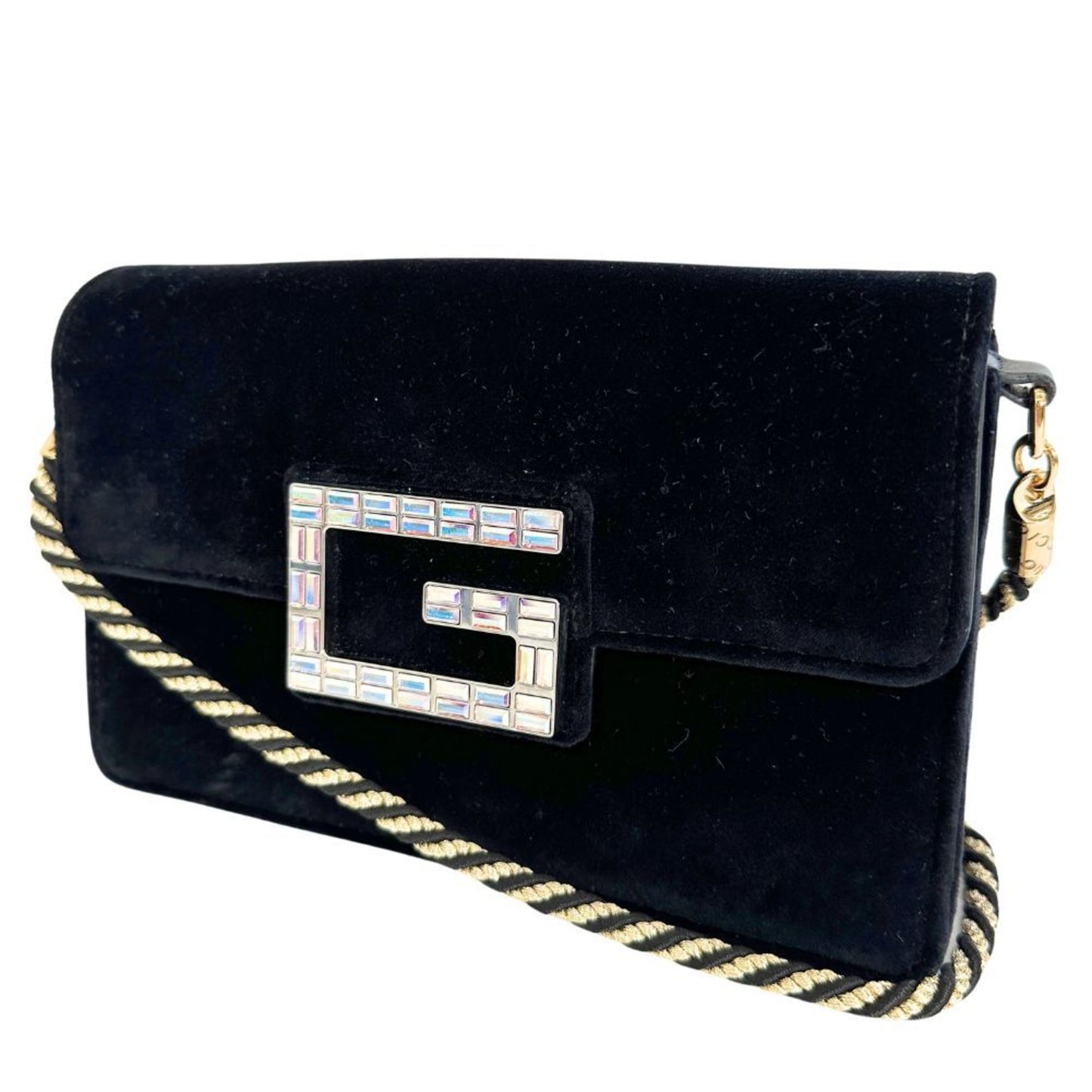Gucci Square G  Velvet Shoulder Bag ()