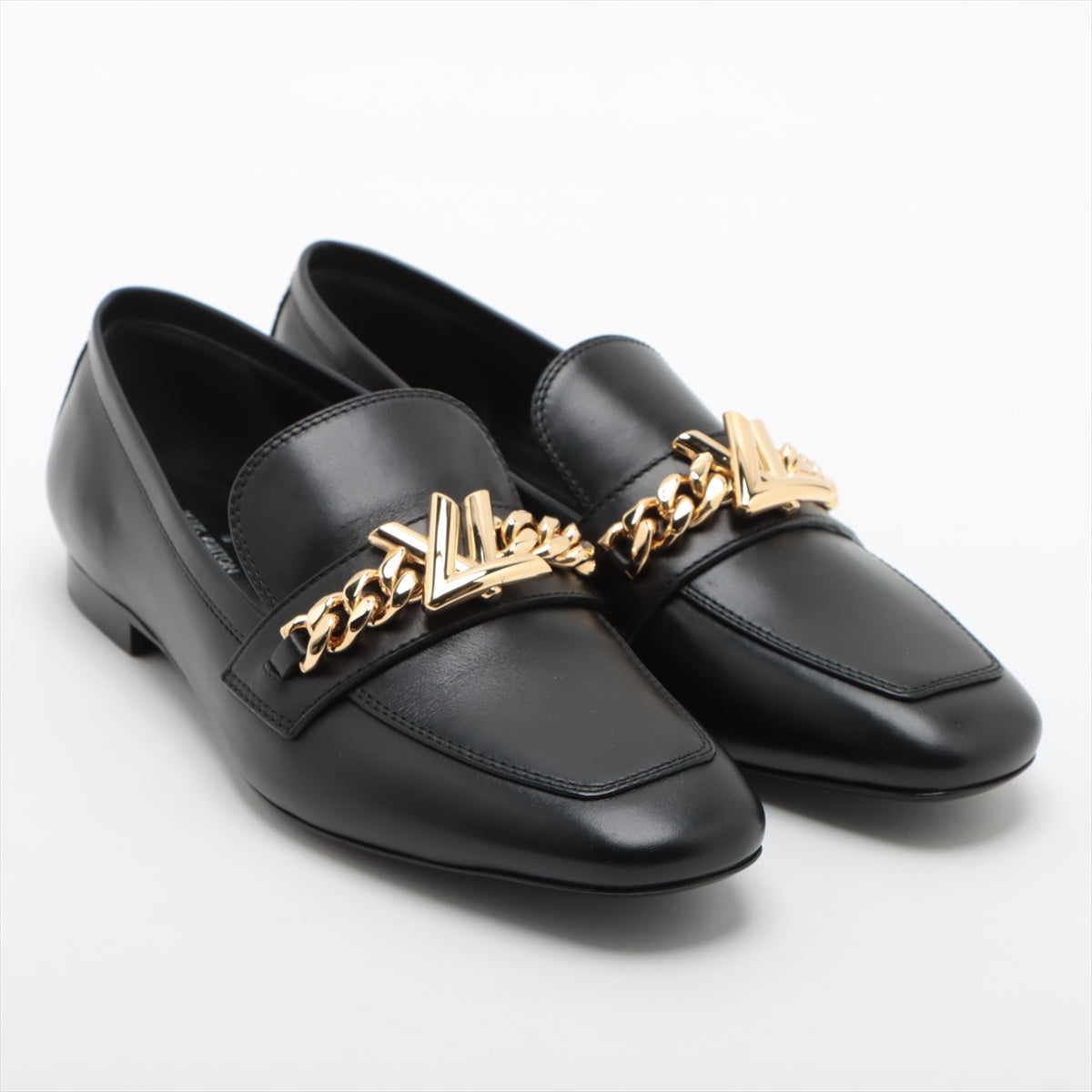 Louis Vuitton Leather Shoes Men's Size 35 1/2 Black SC0178