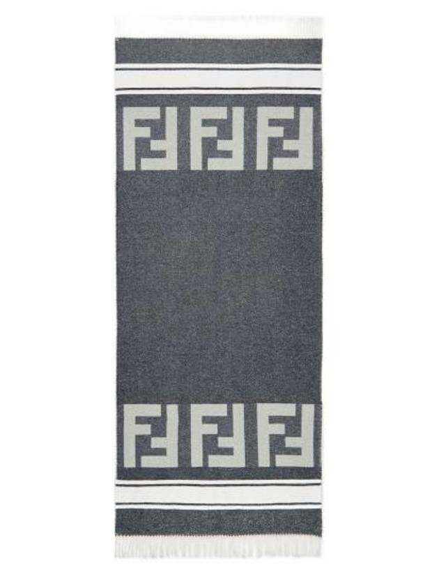 Luxury Fendi Cotton Beach Muffler Blue