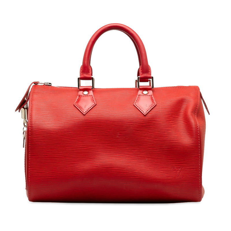 Louis Vuitton Epi Speedy 25 Handbag Mini Boston Bag M43017 Castilian Red Leather  Louis Vuitton