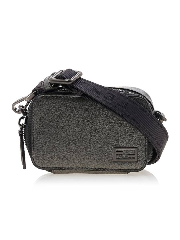 Luxury Fendi Baquette Logo Cross Bag Grey
