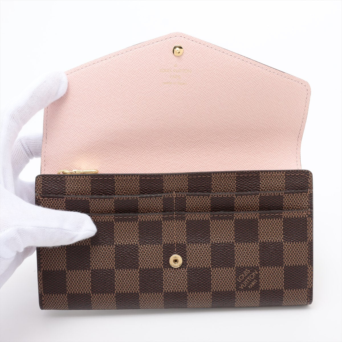 Louis Vuitton Monogram Portfoliosara N60114 Rose Valerie Wallet