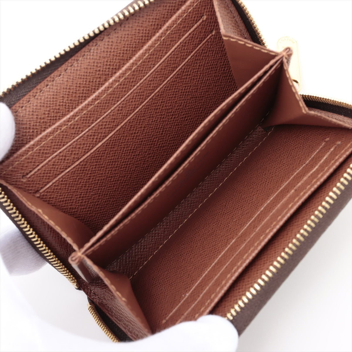 Louis Vuitton Monogram Zippyr Coin Pass M60067 Brown Coin Case