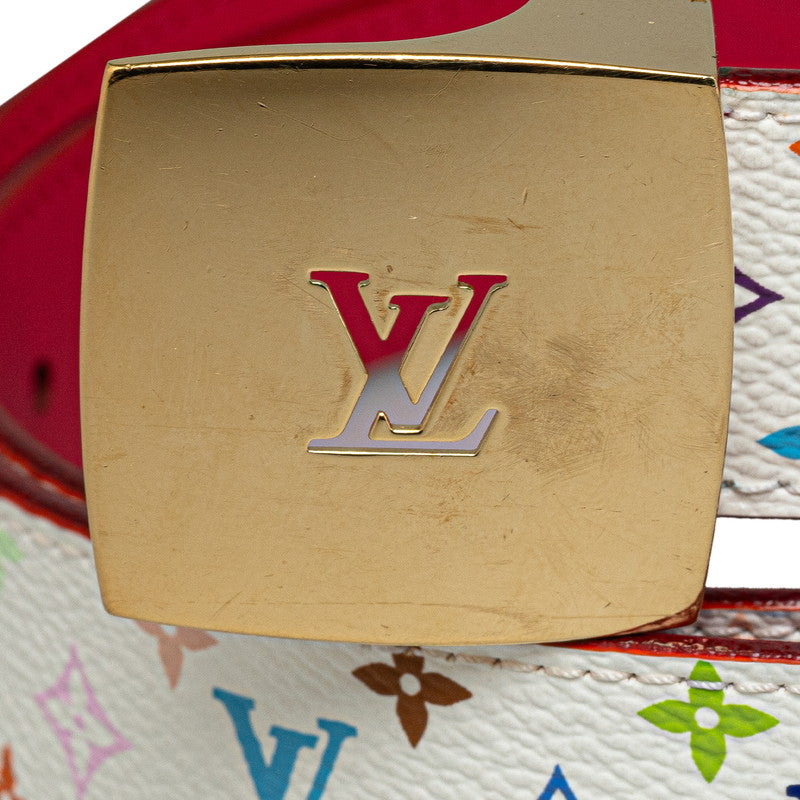 Louis Vuitton Multicolor Sandwich Cut Belt 85/34 M9682 Bronze Gold PVC Leather  Louis Vuitton