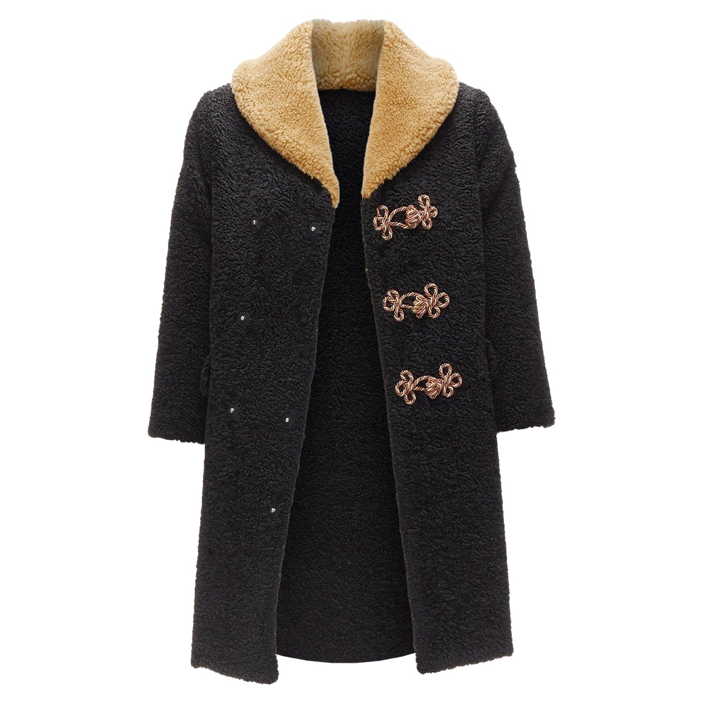 Gucci Kids Anchor Knots Faux Shearling Teddy Coat