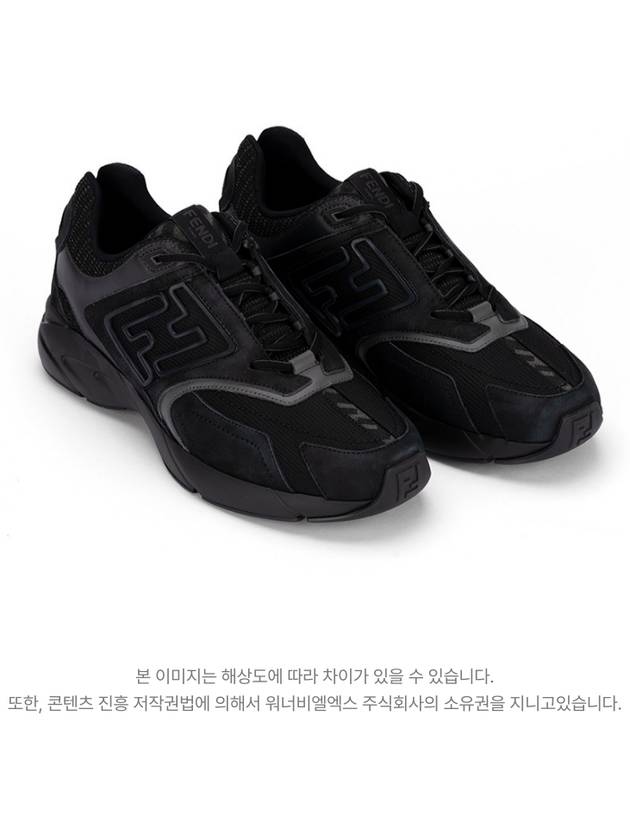 Luxury Fendi Faster Low Top Sneakers Black