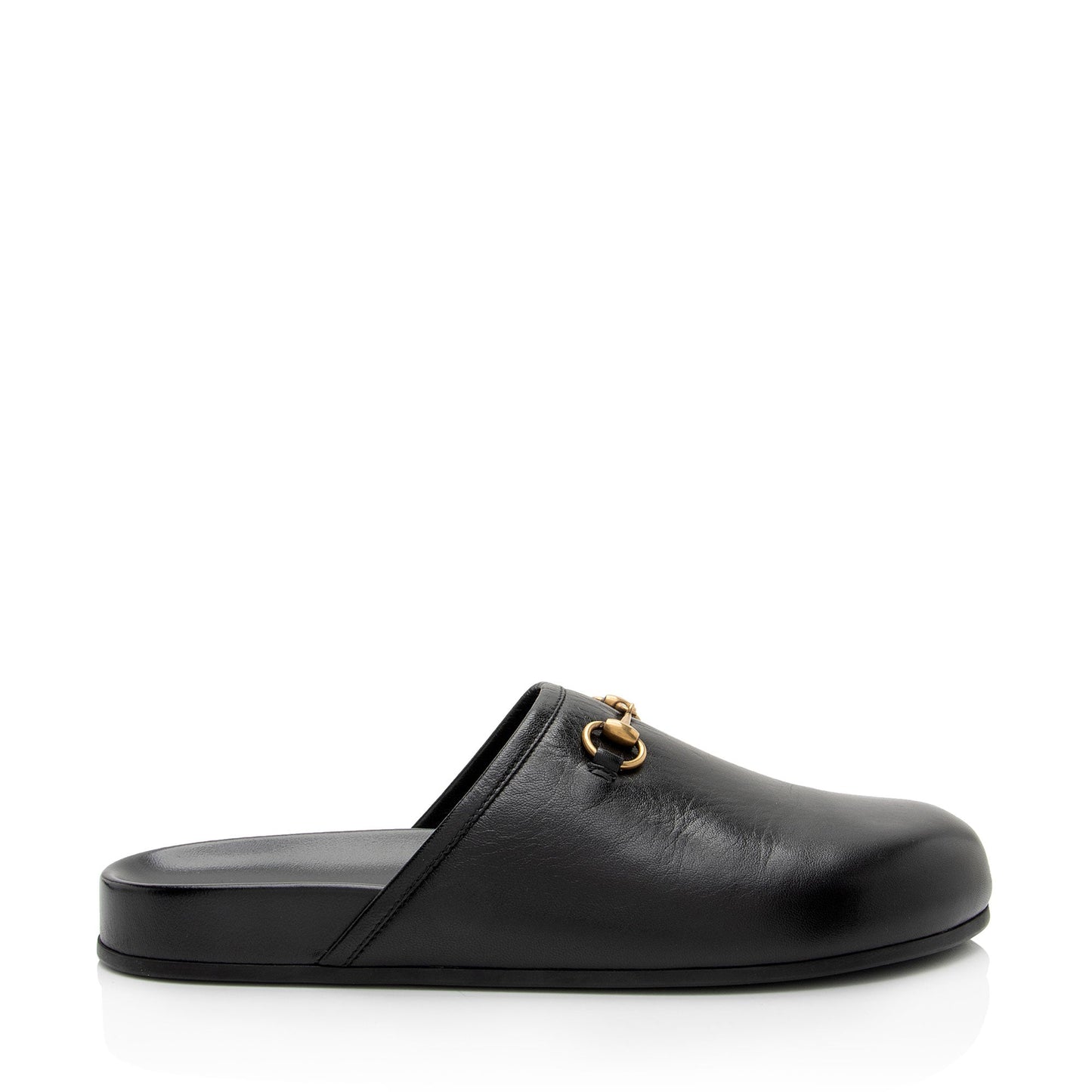 Gucci Leather Horsebit River Slippers
