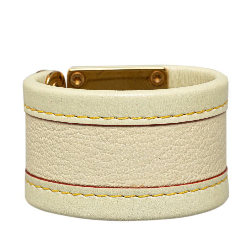 Louis Vuitton Suarez Bracelet M92632 Ivory White Leather  Louis Vuitton
