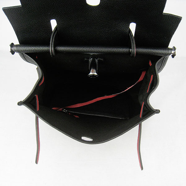 Luxury Hermes Herbag 60667 Cow Leather Red