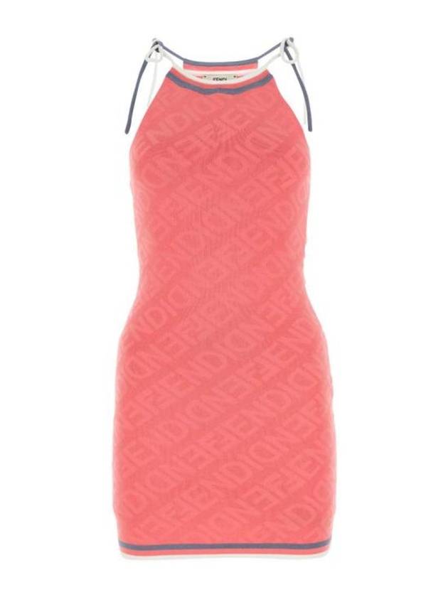 Luxury Fendi midi dress FZDA98ANZE F1K9Y RED