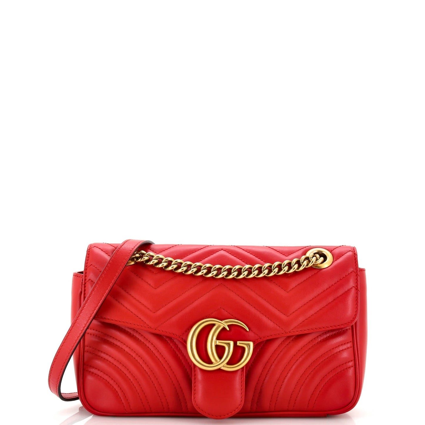 Luxury Gucci Trending 2025 GG Marmont Flap Bag Matelasse Leather Small