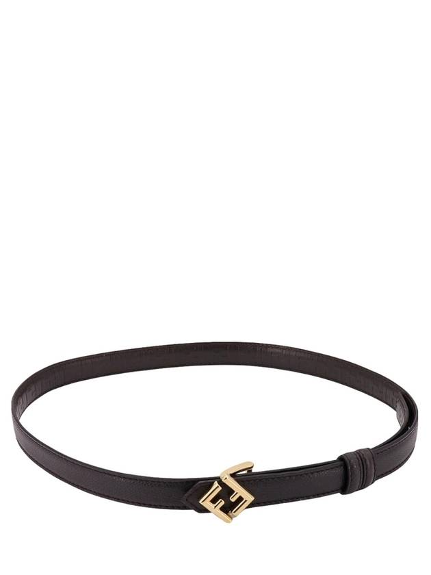 Luxury Fendi Diamond Reversible Leather Belt Brown