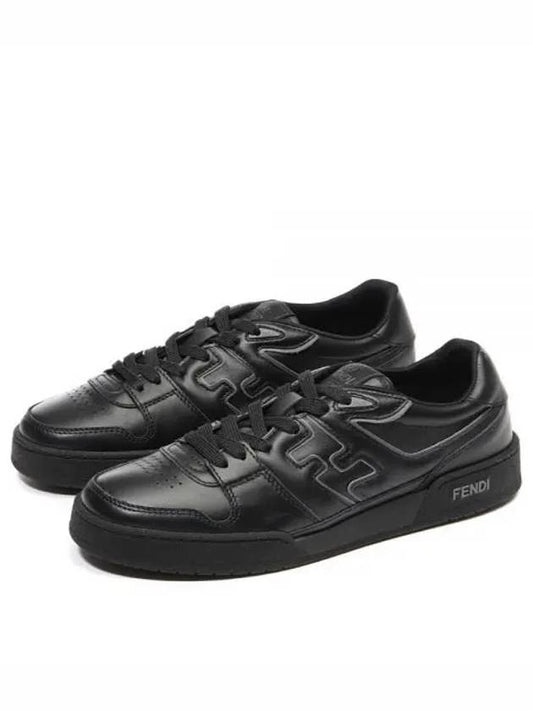 Luxury Fendi Match Low Top Sneakers Black