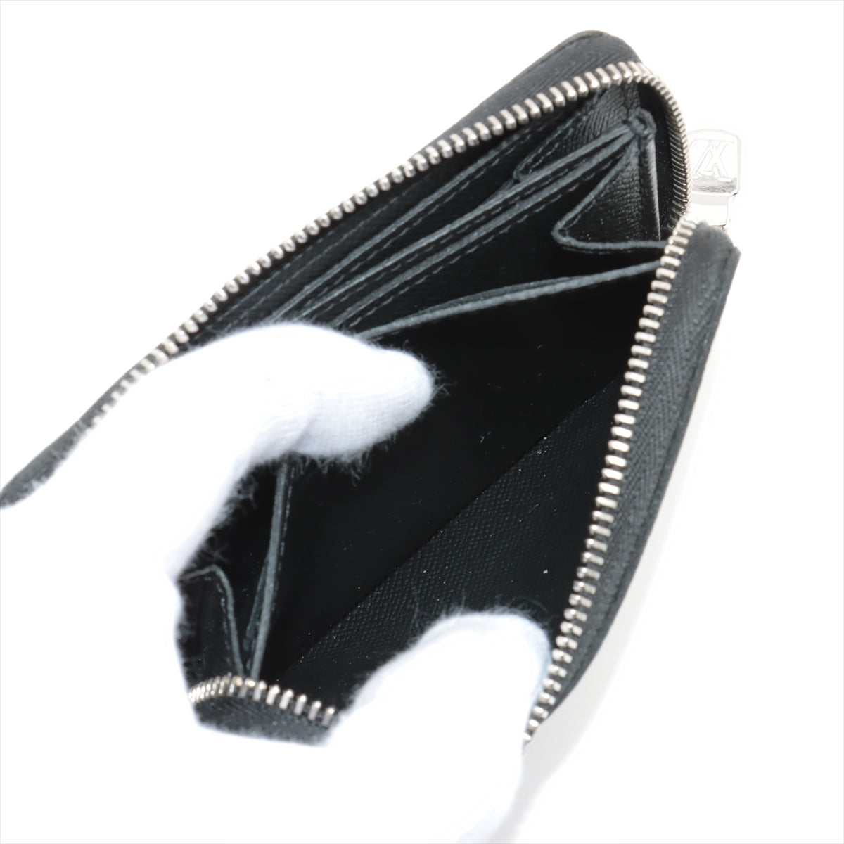 Louis Vuitton Damier Graphit Zippyr Coin Pass N63076 Black Coin Case  Reaction
