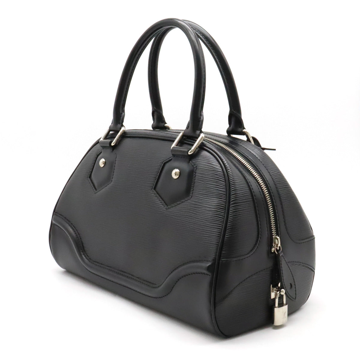 Louis Vuitton Louis Vuitton Epi Bowling Monterey PM Handbag Mini Boston Bag Black Black Black M59322