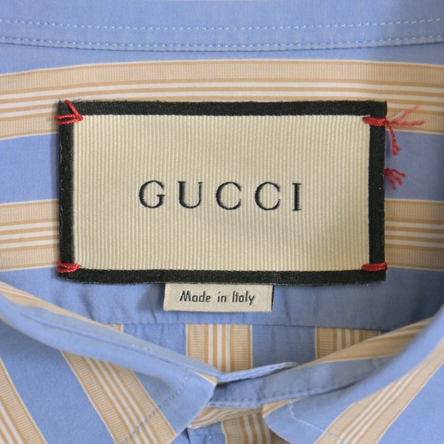 Gucci Striped Long Sleeve Shirt in Multicolor Cotton