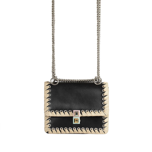 Fendi Kan I Ribbon Whipstitch Small Shoulder Bag