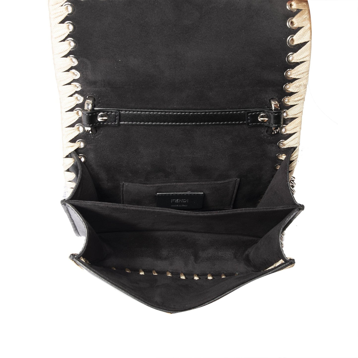 Fendi Kan I Ribbon Whipstitch Small Shoulder Bag
