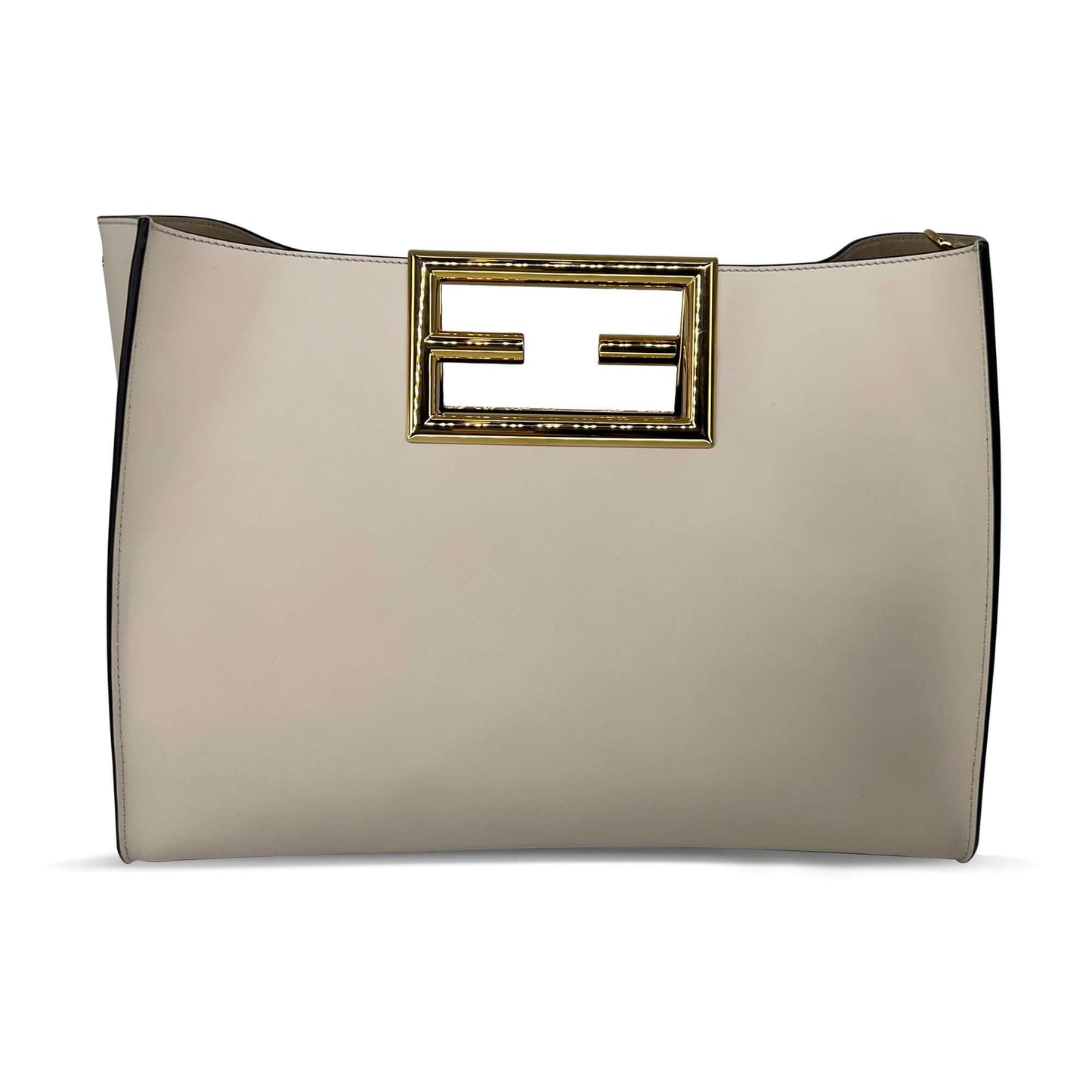 Luxury Fendiway tote bag off-white