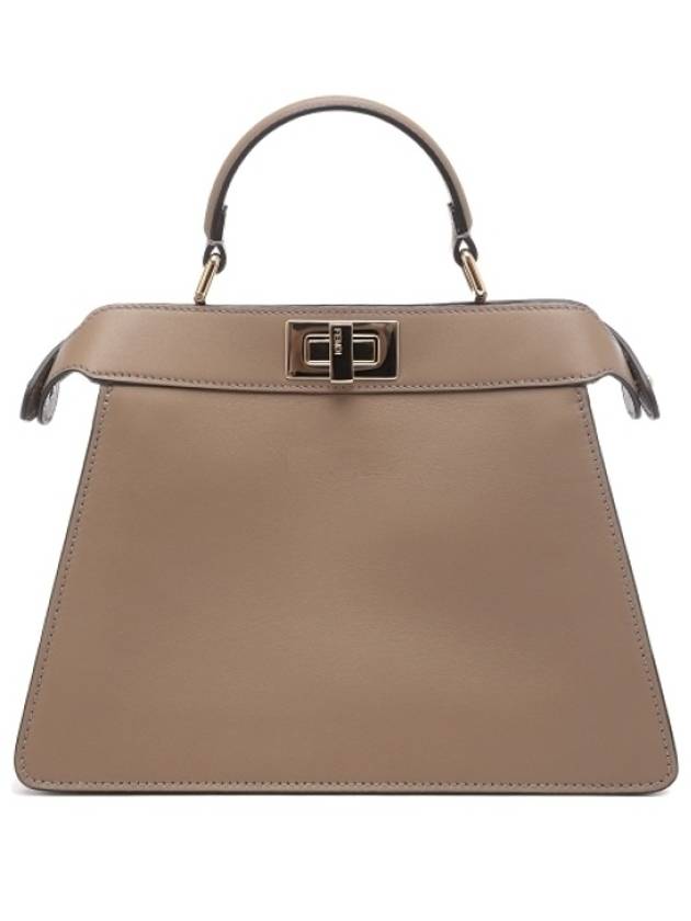 Luxury Fendi Peekaboo I See U Small Tote Bag Beige