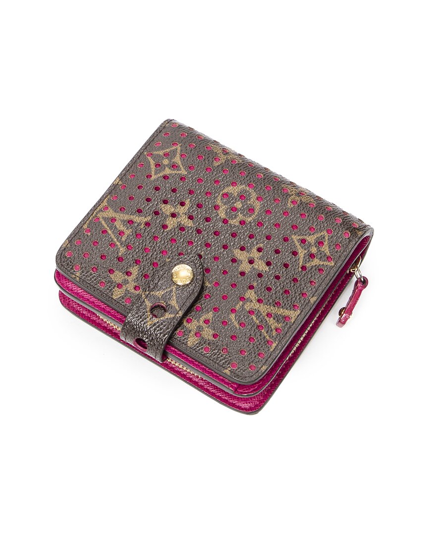 Louis Vuitton Limited Edition Brown & Fuchsia Monogram Perforated Canvas