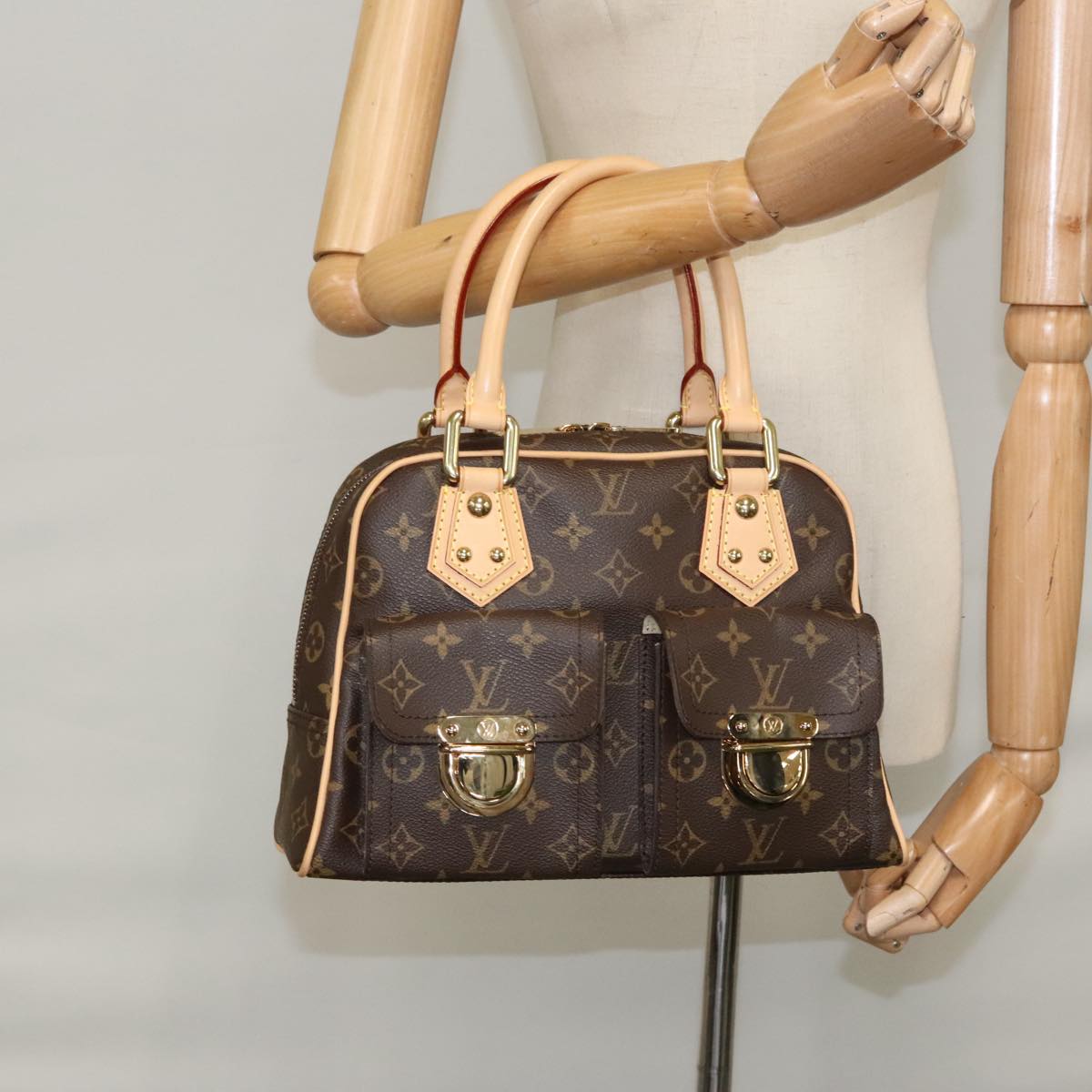 LOUIS VUITTON Monogram Manhattan PM Hand Bag M40026 LV FF5979SA