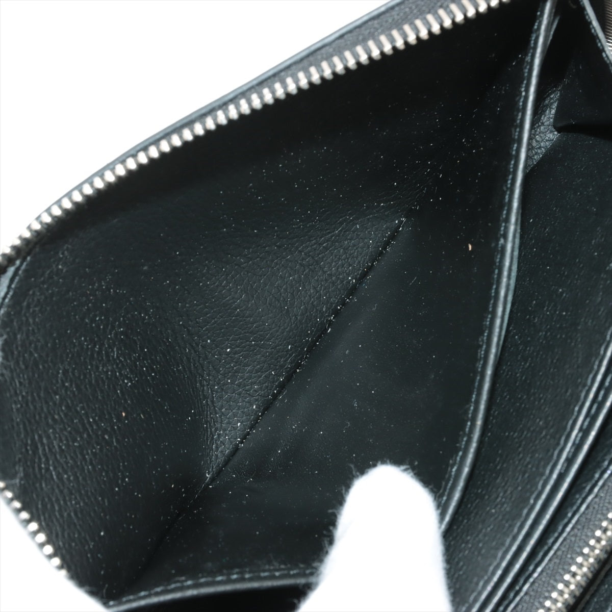 Louis Vuitton LV Logo Zippy Locky M62622 Noneir Round Zip Wallet