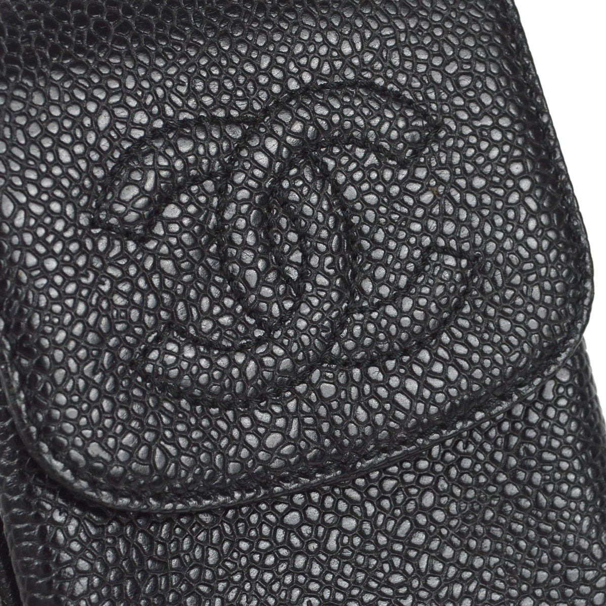 Luxury Chanel 1997-1999 Timeless Cigarette Case Caviar Black