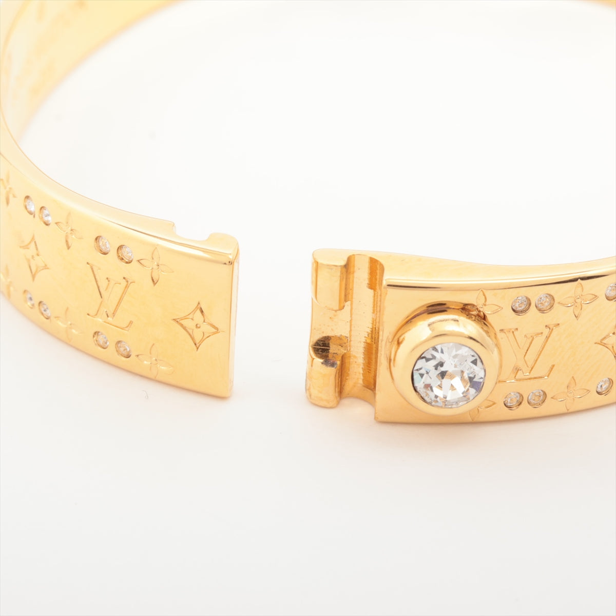 Louis Vuitton M64860 Ridge Bracelet Nanogram Strass LE0251 Bangle GP  G