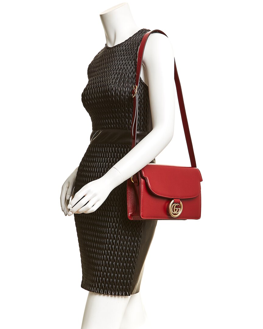 Gucci Torchon Double G Leather Shoulder Bag