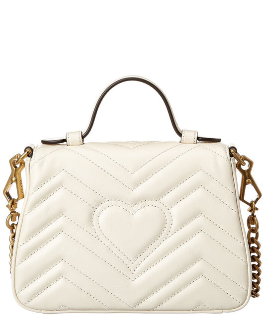 Luxury Gucci Trending 2025 GG Marmont Mini Matelasse Leather Top Handle Shoulder Bag