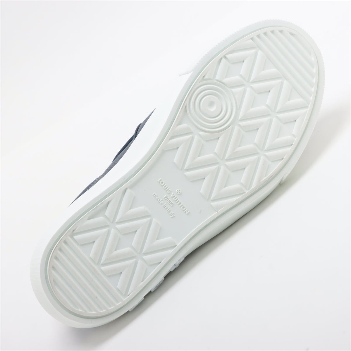 Louis Vuitton LV Original Line 21 Year PVC  Leather Slippon 5  Navyx × White LD0211 Monogram Insole Marked Family Selling Goods