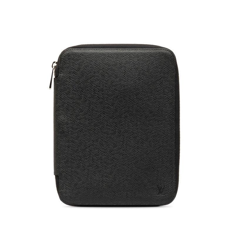 Louis Vuitton Taiga Documentary Case Manual  Black Leather Men LOUIS VUITTON