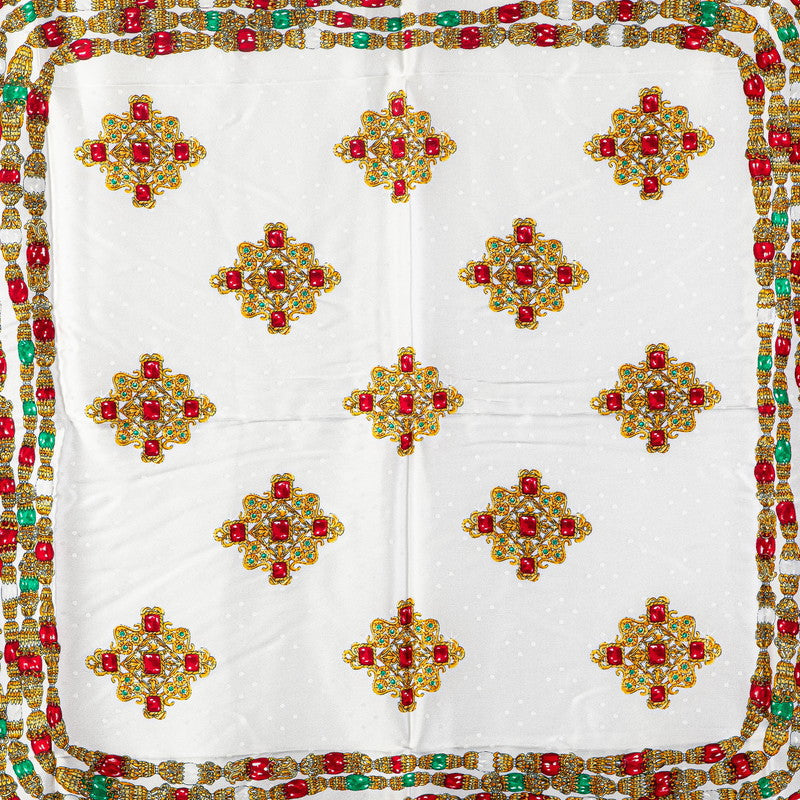 Chanel Silk Jewelry Pattern Scarf