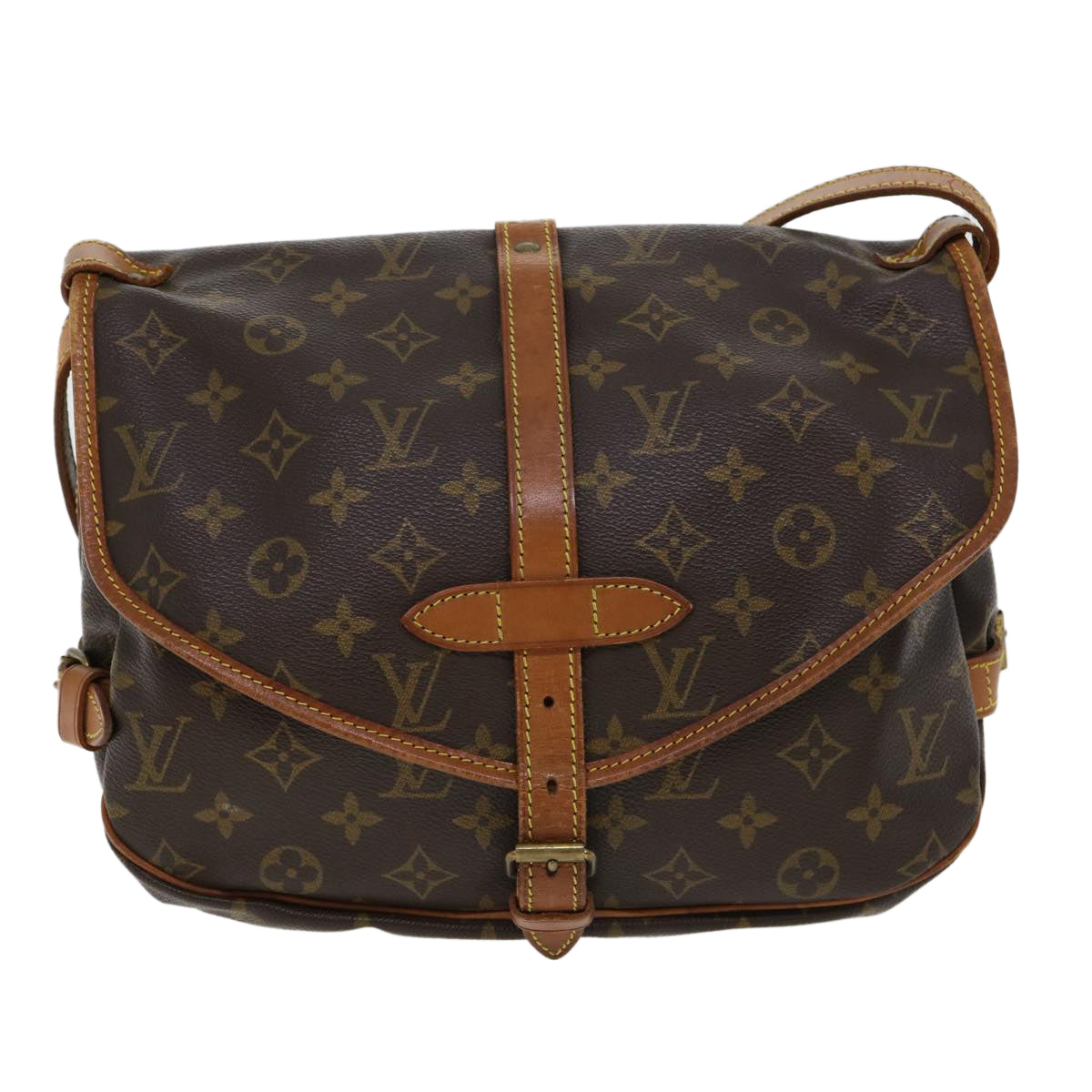 LOUIS VUITTON Monogram Saumur 30 Shoulder Bag M42256 LV fm1589