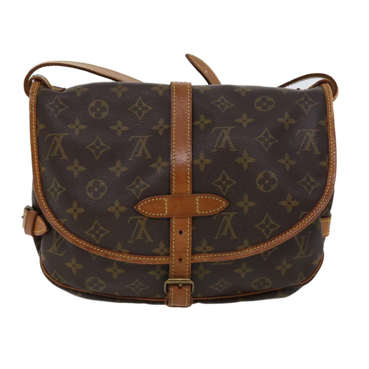 LOUIS VUITTON Monogram Saumur 30 Shoulder Bag M42256 LV fm1589