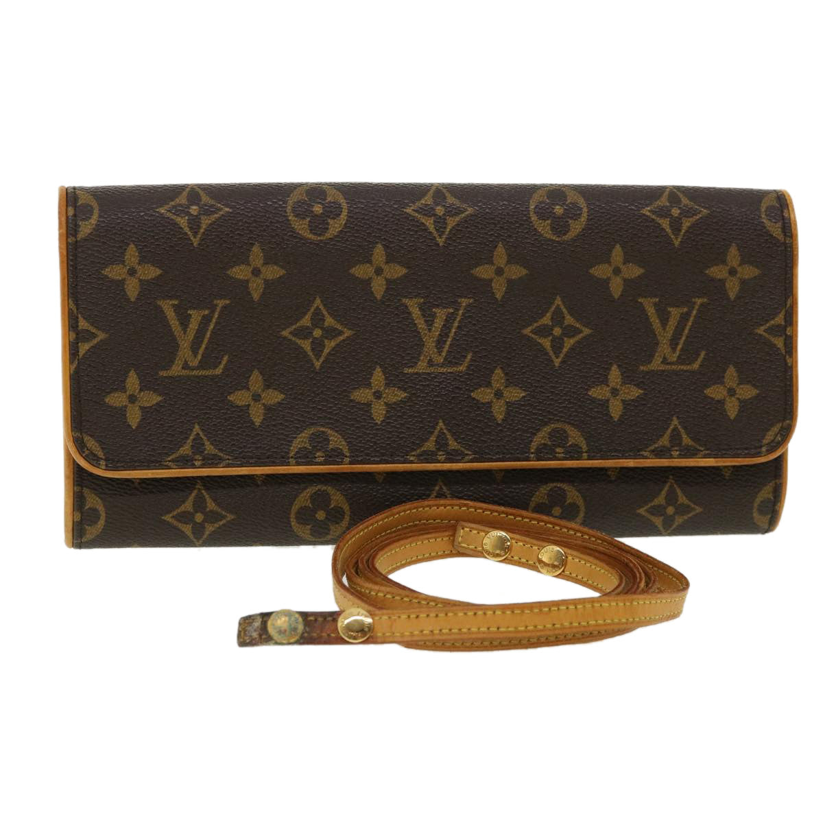 LOUIS VUITTON Monogram Pochette Twin GM Shoulder Bag M51852 LV fm1736