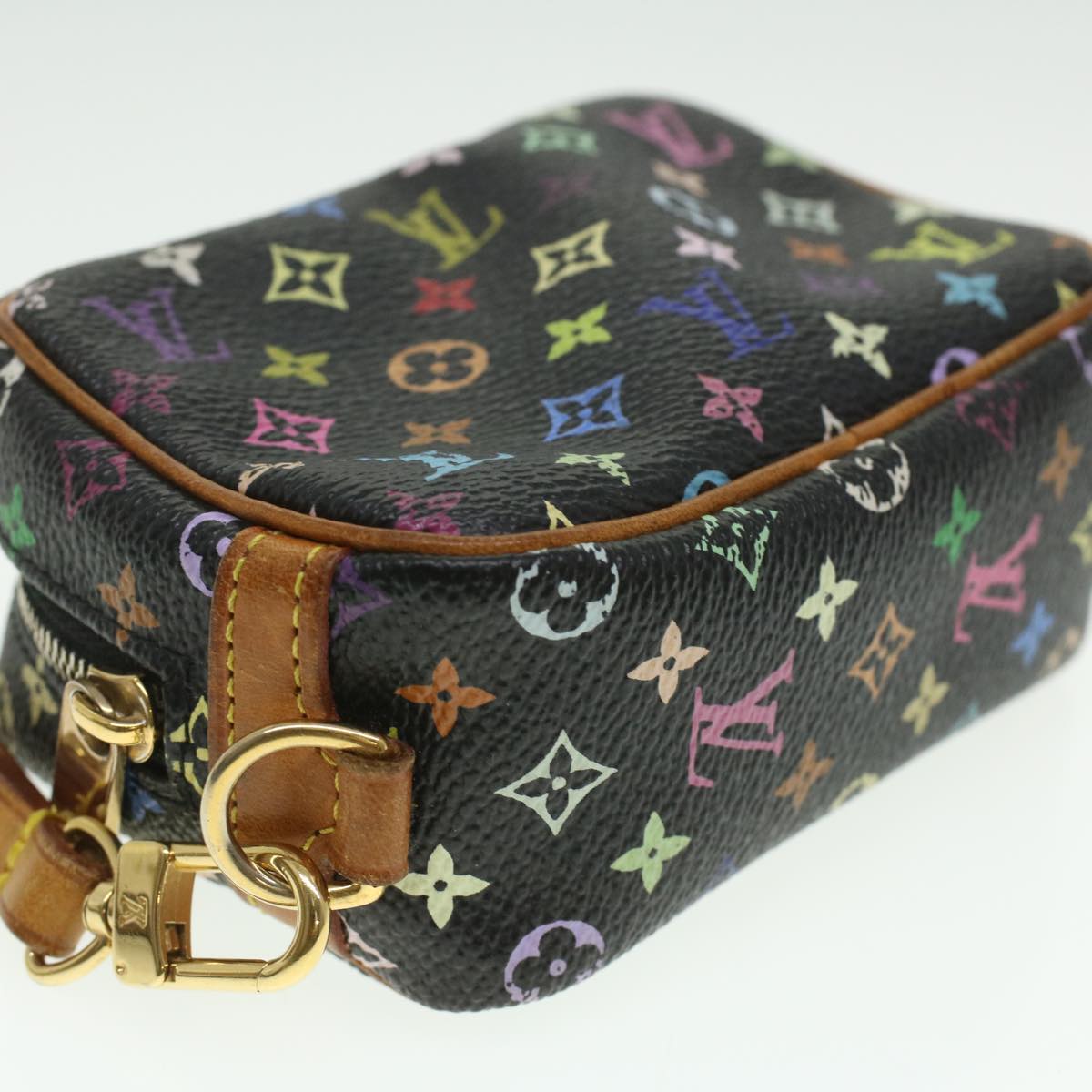 LOUIS VUITTON Monogram Multicolor Trousse Wapity Pouch Black M58034 fm2074