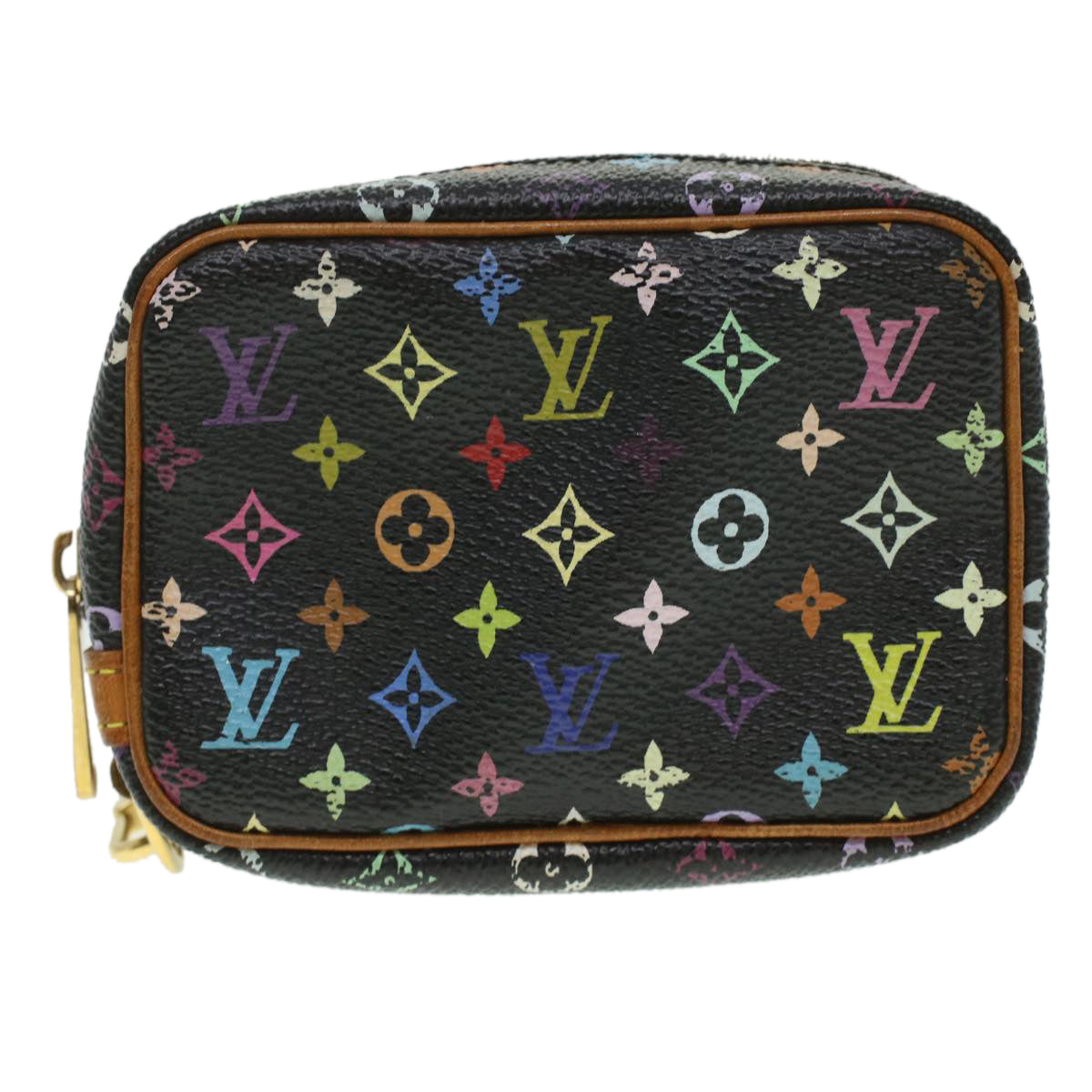 LOUIS VUITTON Monogram Multicolor Trousse Wapity Pouch Black M58034 fm2074
