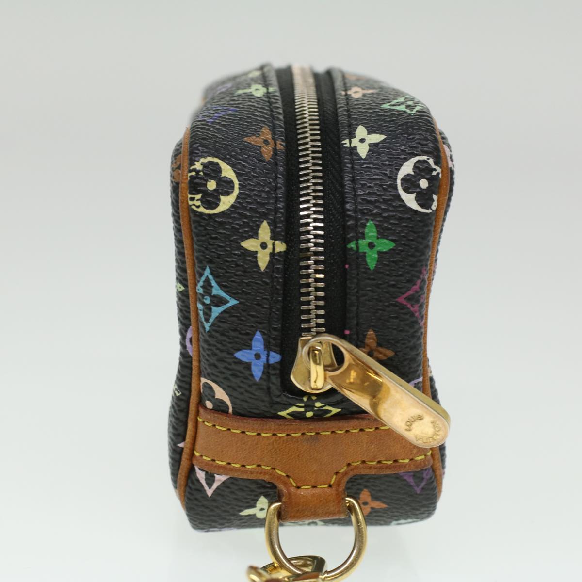 LOUIS VUITTON Monogram Multicolor Trousse Wapity Pouch Black M58034 fm2074