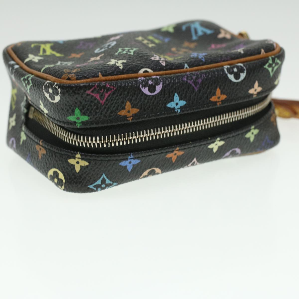LOUIS VUITTON Monogram Multicolor Trousse Wapity Pouch Black M58034 fm2074