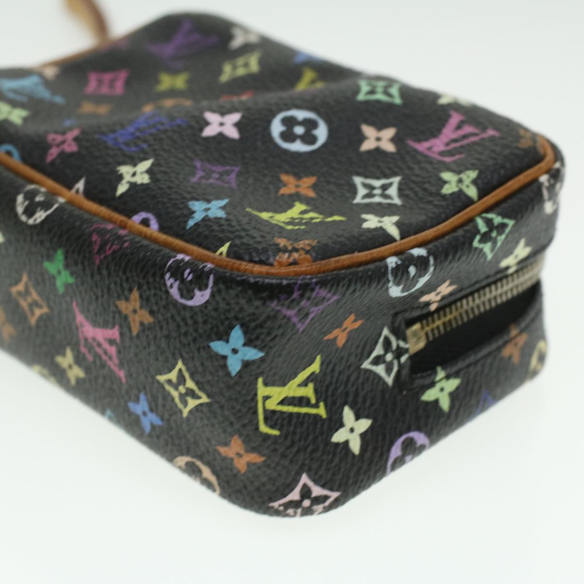LOUIS VUITTON Monogram Multicolor Trousse Wapity Pouch Black M58034 fm2074