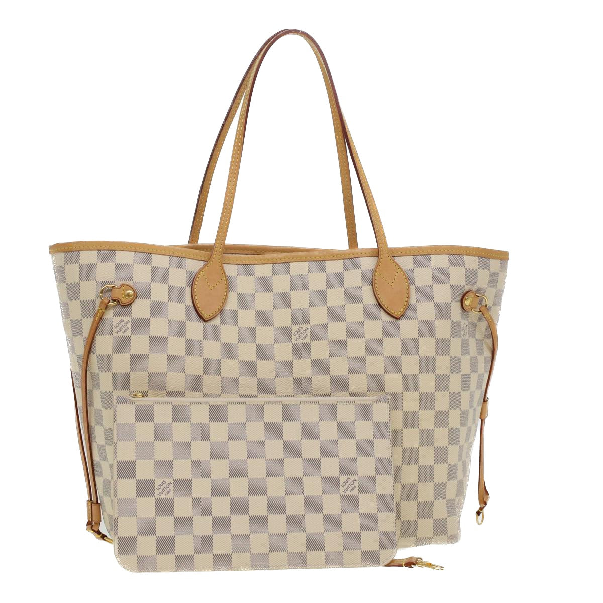 LOUIS VUITTON Damier Azur Neverfull MM Tote Bag N41605 LV fm2414