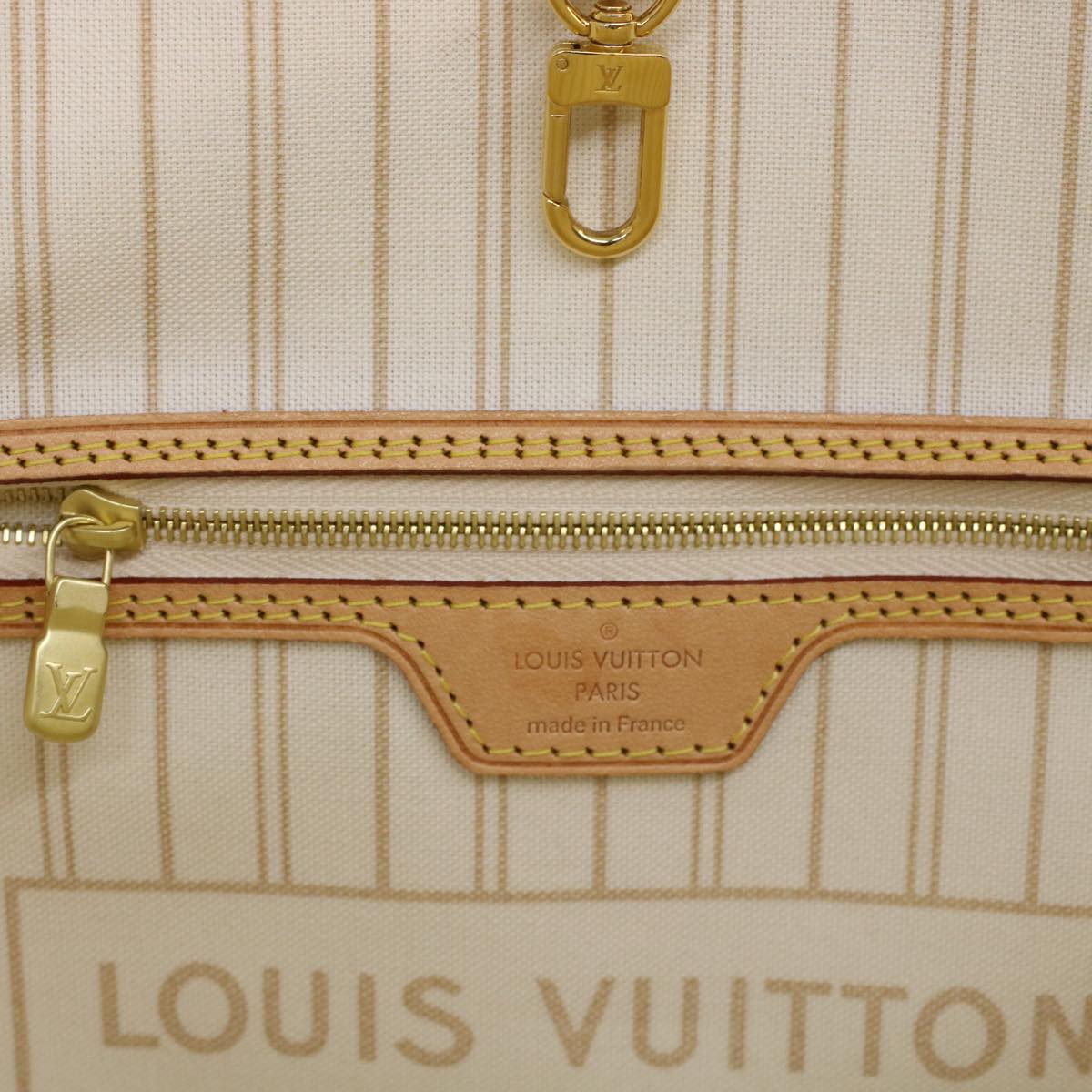 LOUIS VUITTON Damier Azur Neverfull MM Tote Bag N41605 LV fm2414