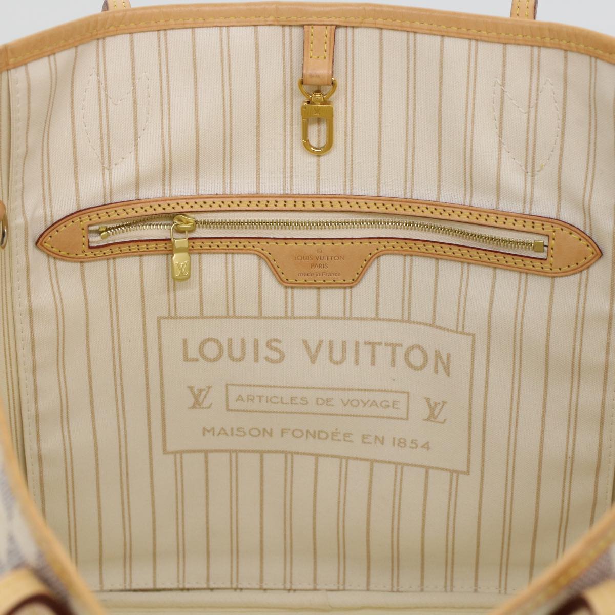 LOUIS VUITTON Damier Azur Neverfull MM Tote Bag N41605 LV fm2414