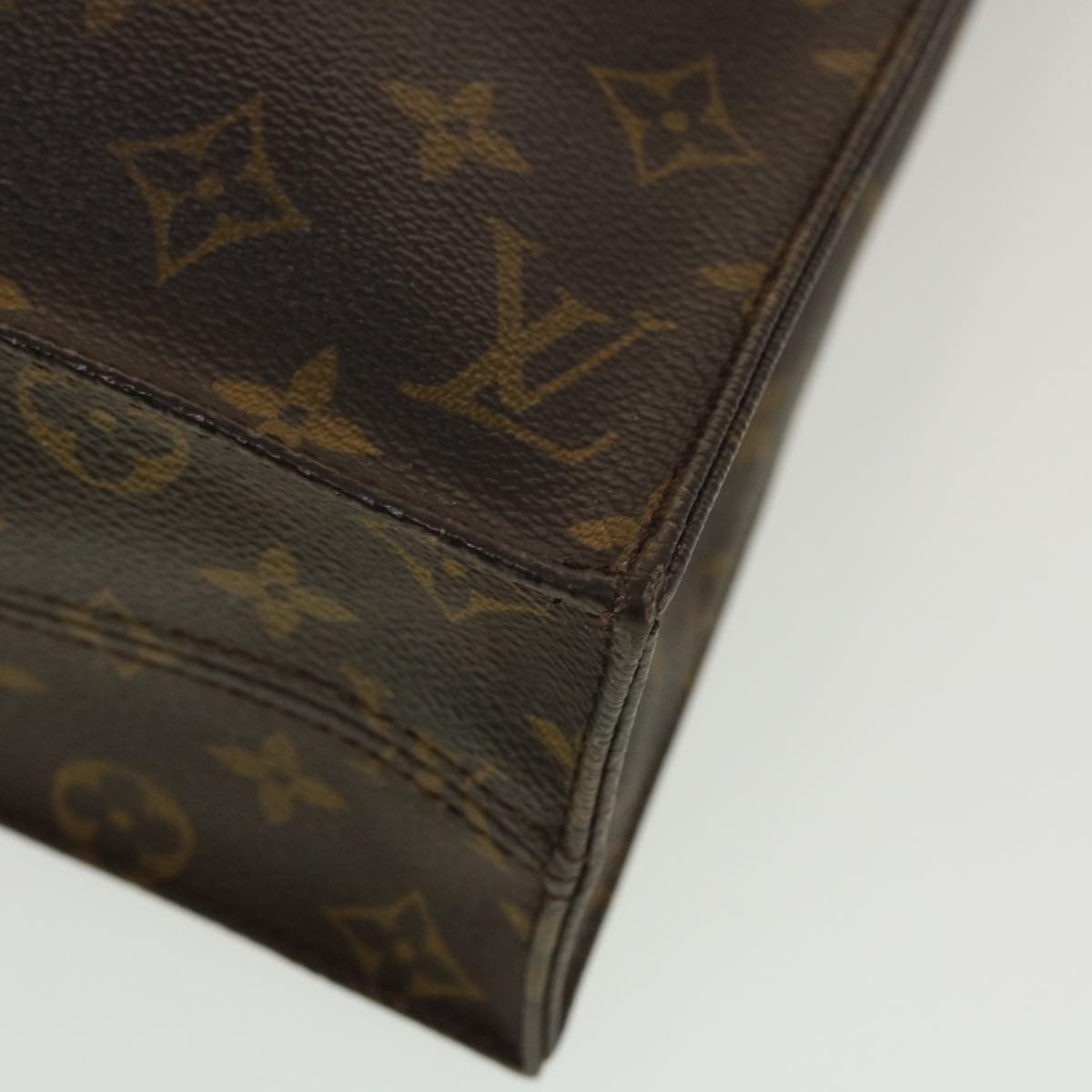 LOUIS VUITTON Monogram Sac Plat Hand Bag M51140 LV fm2448
