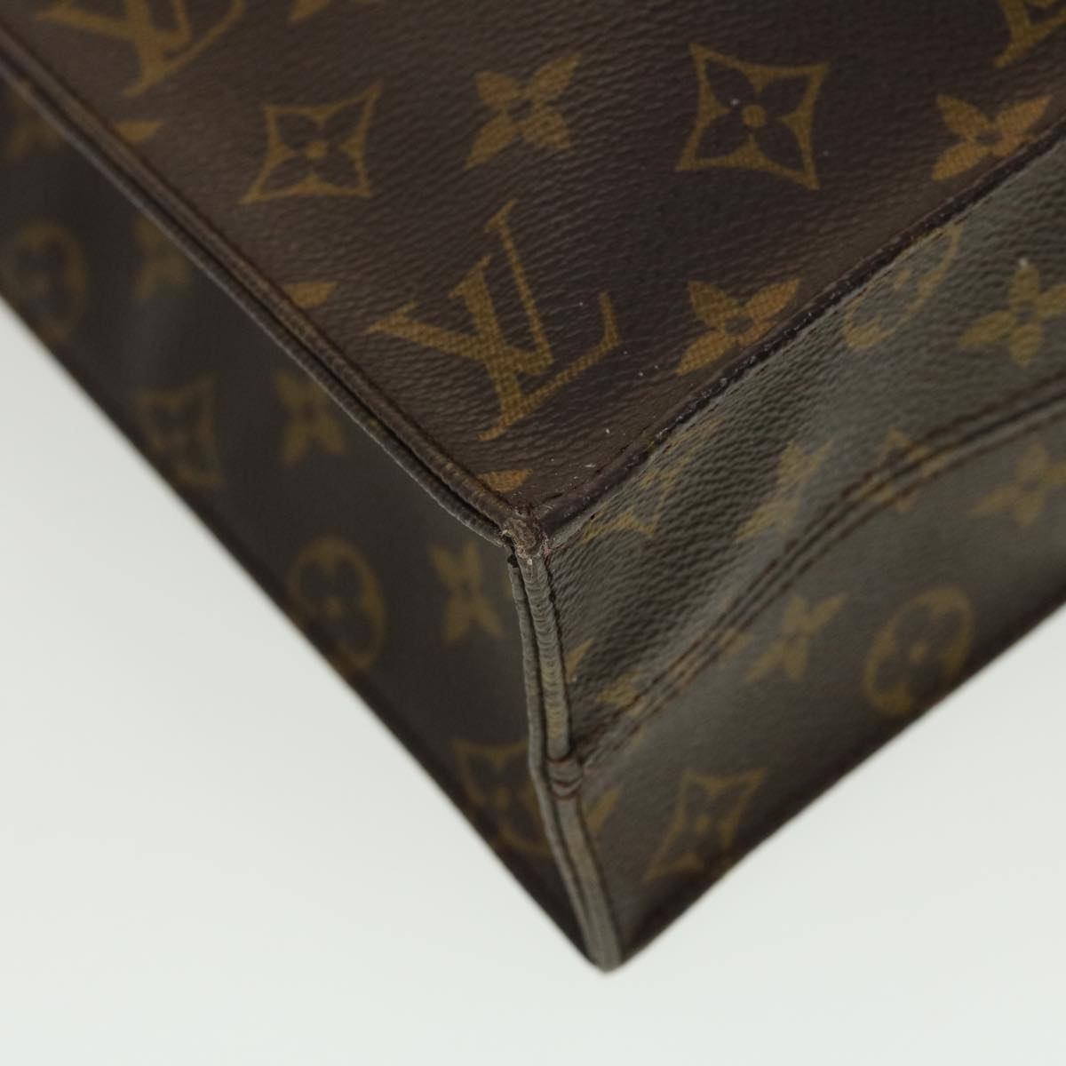 LOUIS VUITTON Monogram Sac Plat Hand Bag M51140 LV fm2448